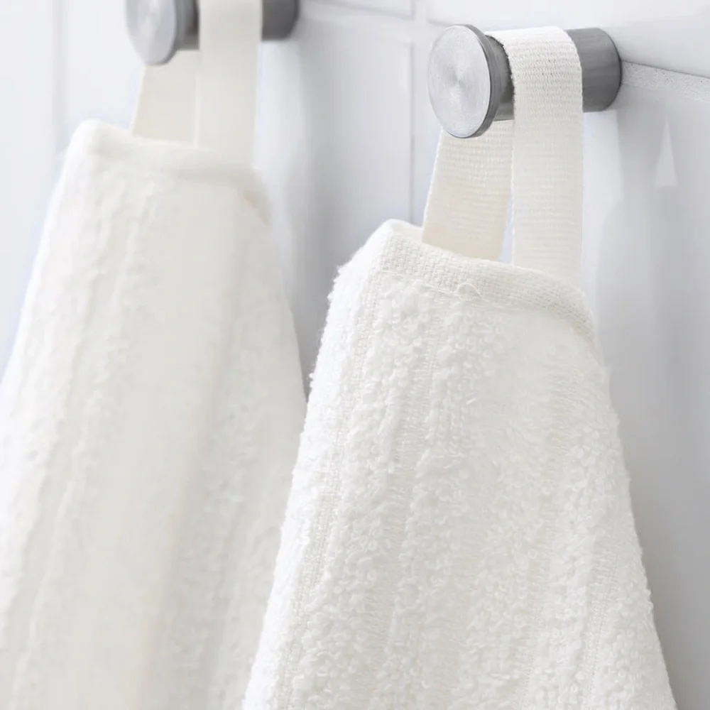 Cotton White Bath Towel Set - Plush Absorbent Towels